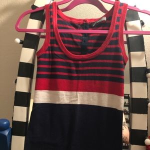 Nautical tank top with buttons